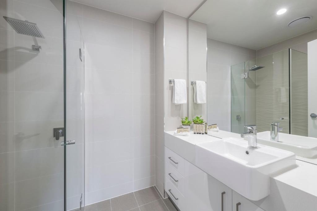 Koupelna v ubytování Astra Apartments Newcastle (Merewether)