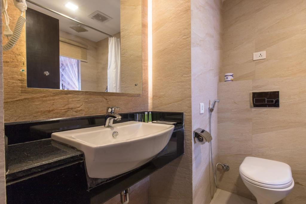 Koupelna v ubytování Hotel Mala Pokhara