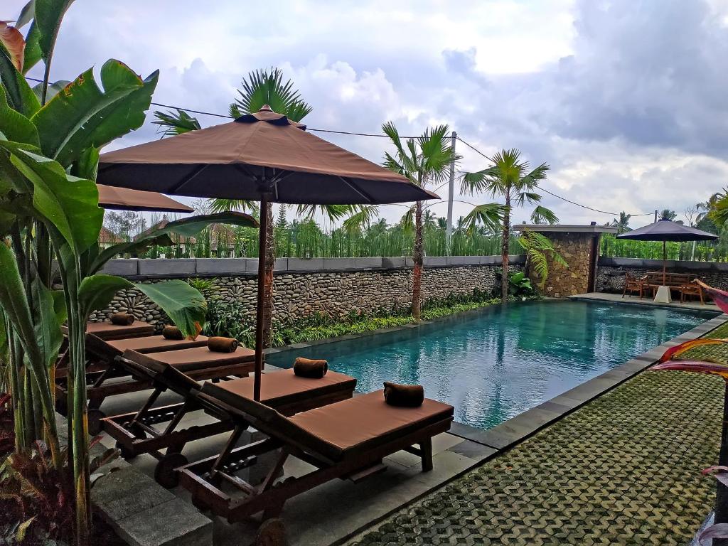 Bazén v ubytování Paon Desa Ubud nebo v jeho okolí