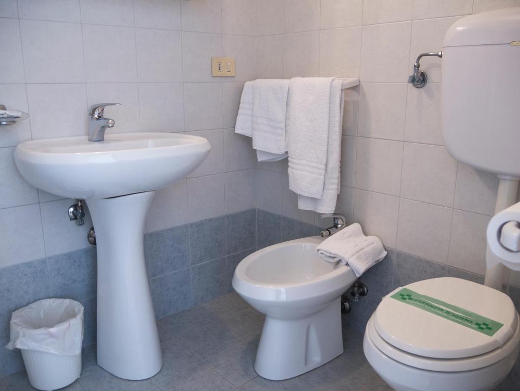 Koupelna v ubytování Hotel Casa Mia