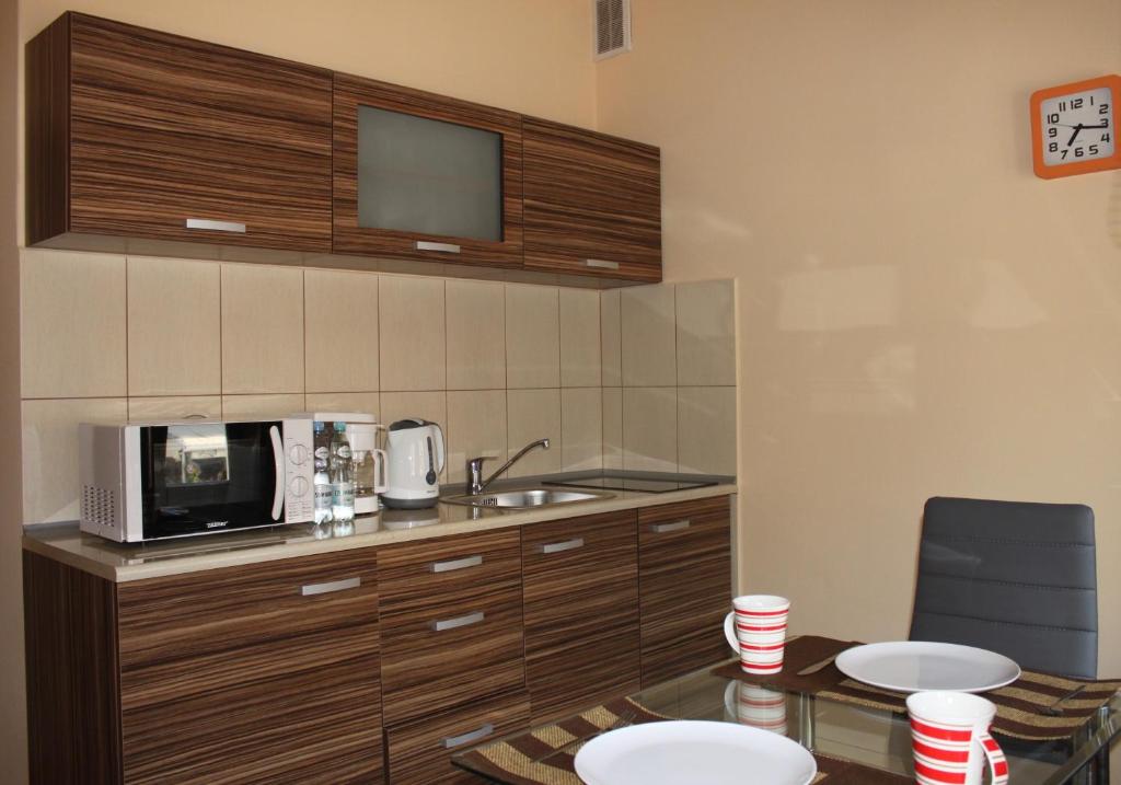 Kuchyňa alebo kuchynka v ubytovaní Apartament Central