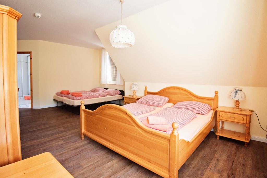 Postel nebo postele na pokoji v ubytování Ferienparadies Mühlenbach