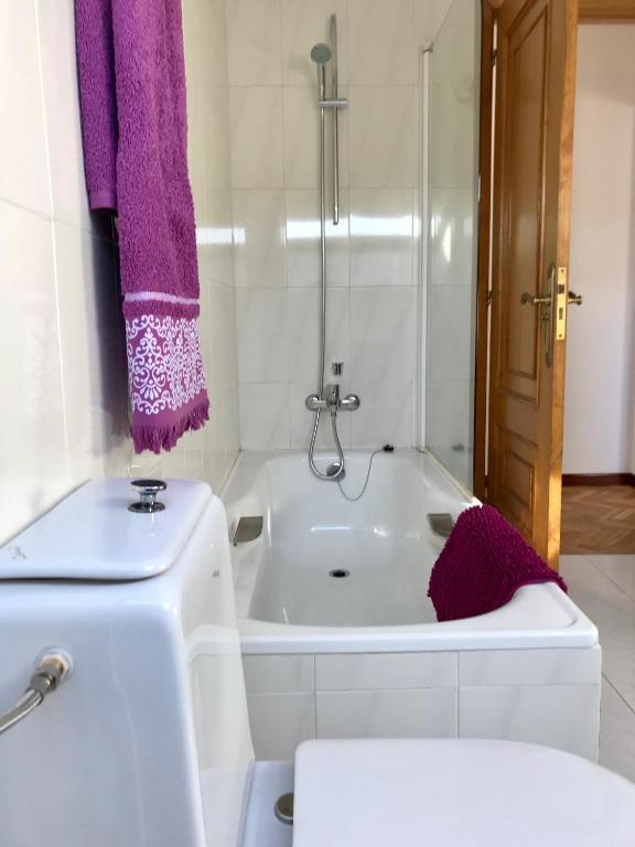 Koupelna v ubytování Atico Emilia Pardo Bazán