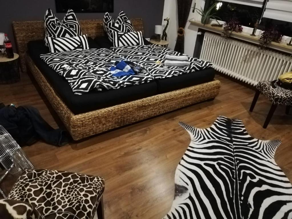 Postel nebo postele na pokoji v ubytování Haus Steffi