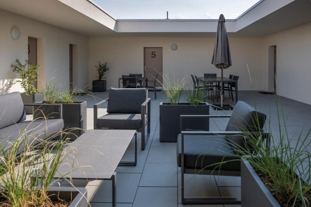 Posezení v ubytování Atrium Apartments