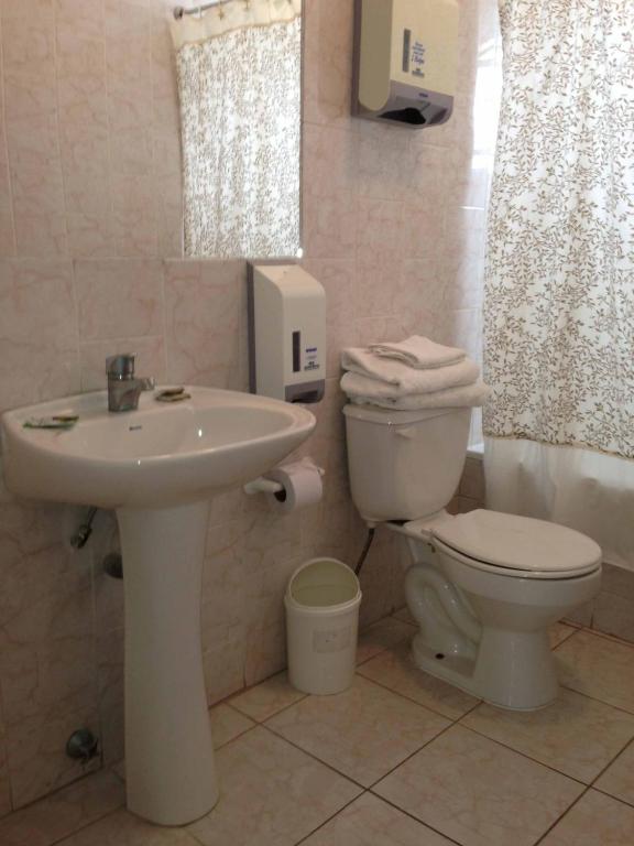 Koupelna v ubytování Hotel Blanco Encalada