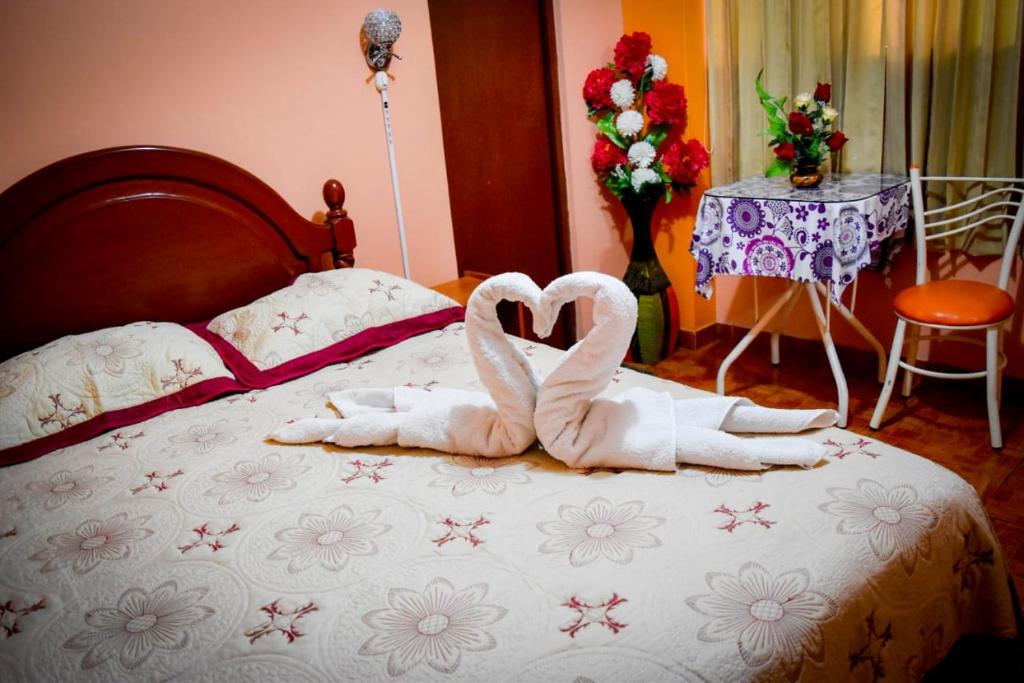 Katil atau katil-katil dalam bilik di Hospedaje San Pedro Tacna