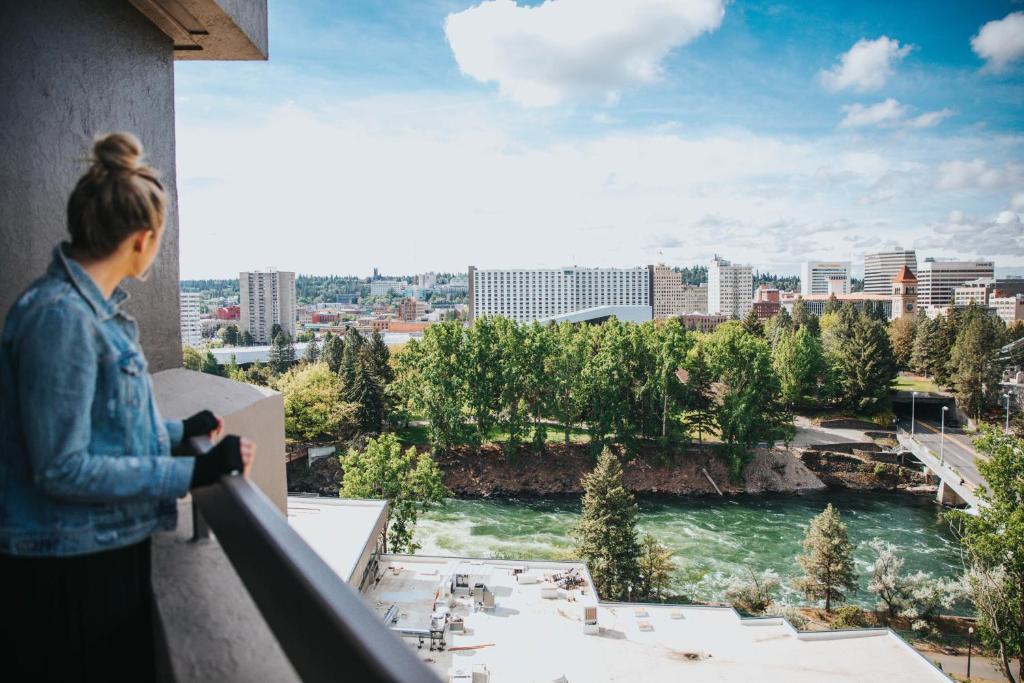 Balkón nebo terasa v ubytování Centennial Hotel Spokane