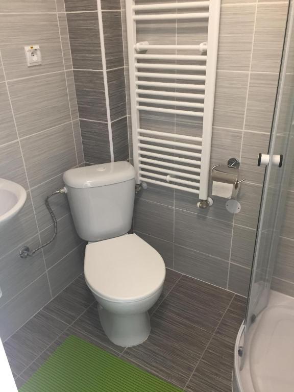 Koupelna v ubytování Garni Hotel 31
