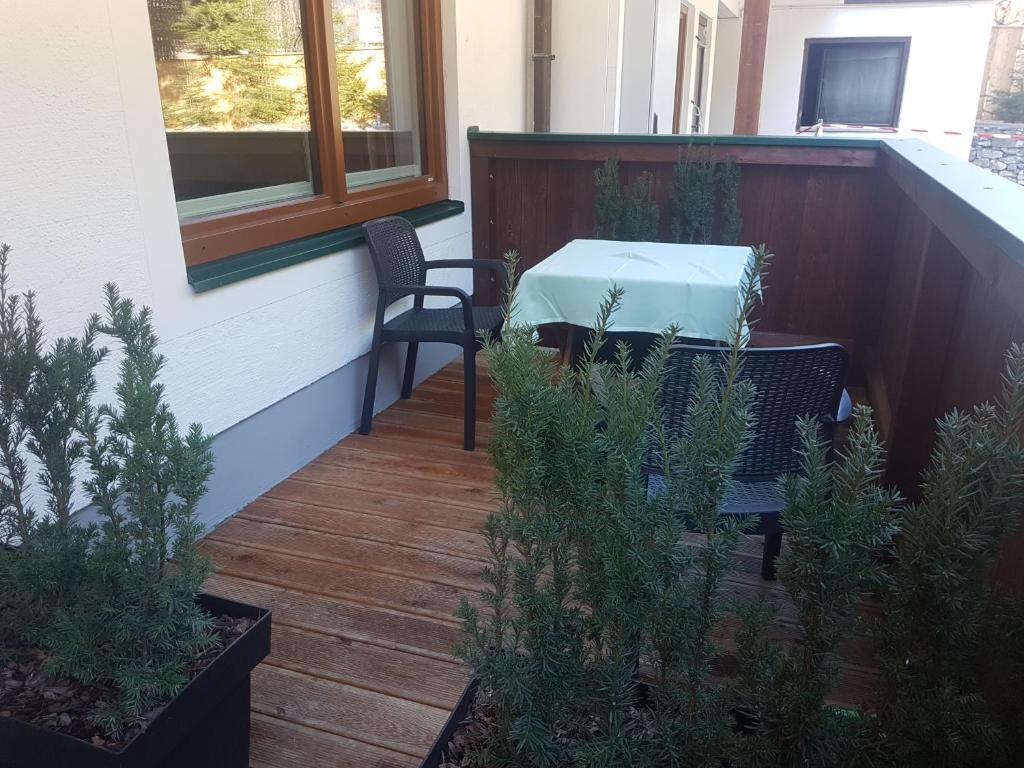 Balkón nebo terasa v ubytování Comfort Rooms Bruckner