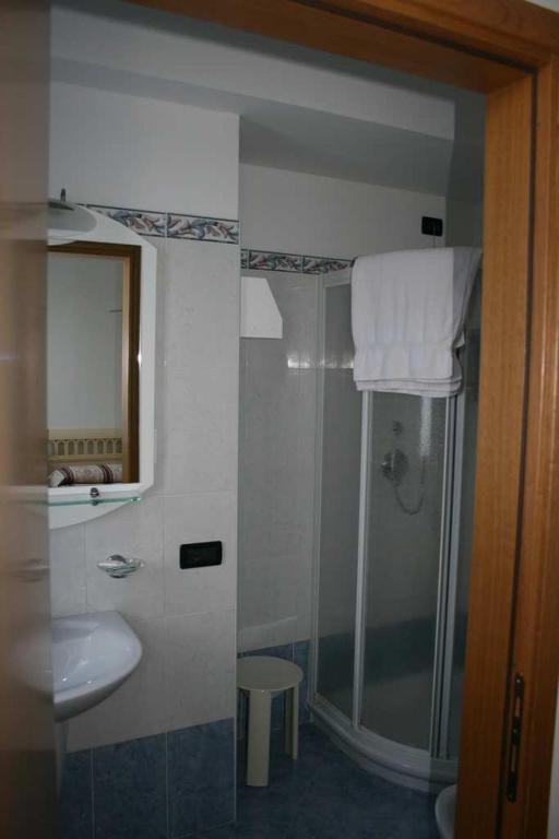 Koupelna v ubytování Hotel Ristorante La Rua
