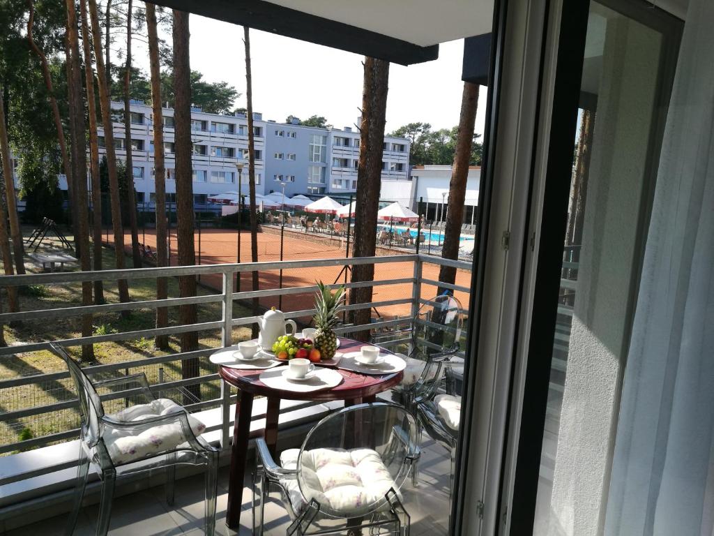 Balkón nebo terasa v ubytování Baltic Park Kryształowy apartament