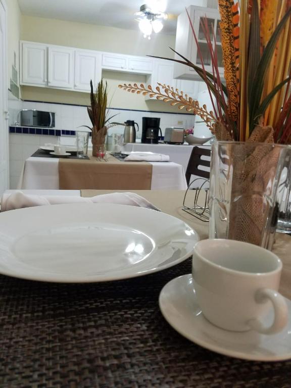 Kuchyň nebo kuchyňský kout v ubytování MH Boutique Hotel