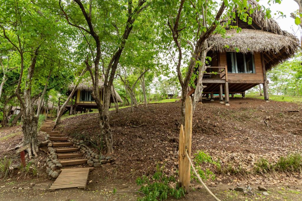 Zahrada ubytování Eco Venao Lodge, Playa Venao