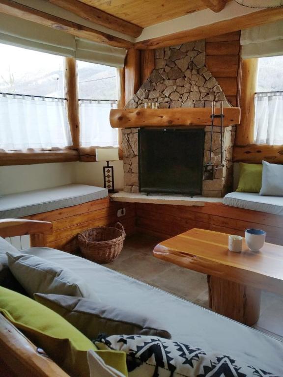 Postel nebo postele na pokoji v ubytování Cabaña Michay Cerro Catedral Bariloche