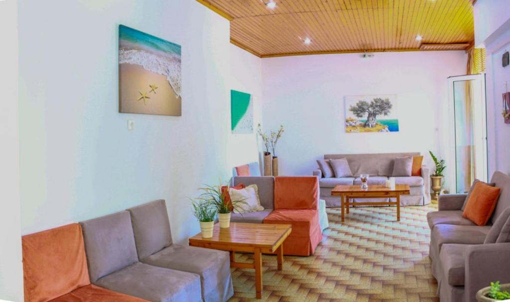 Posezení v ubytování Zorbas Hotel