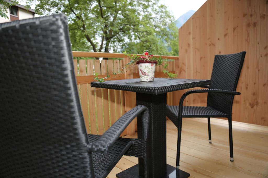 Balkón nebo terasa v ubytování Apartments Hubertus bei Meran