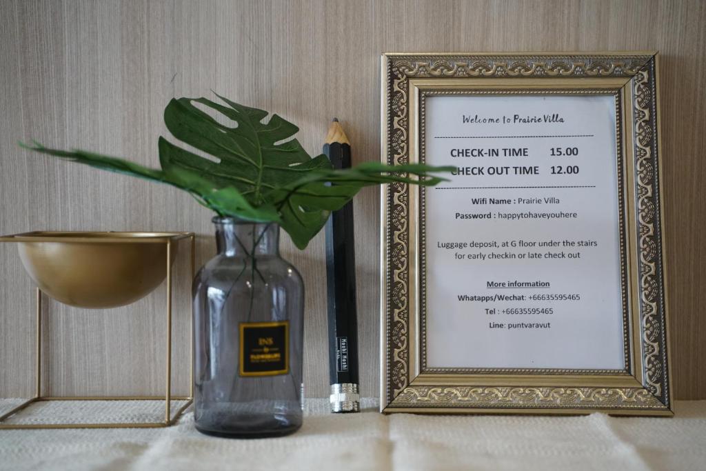 Certifikát, hodnocení, plakát nebo jiný dokument vystavený v ubytování Prairie Villa