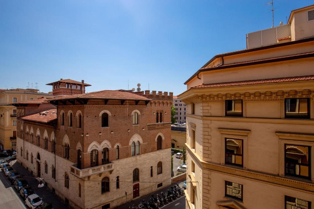 The building in which a panziókat is located