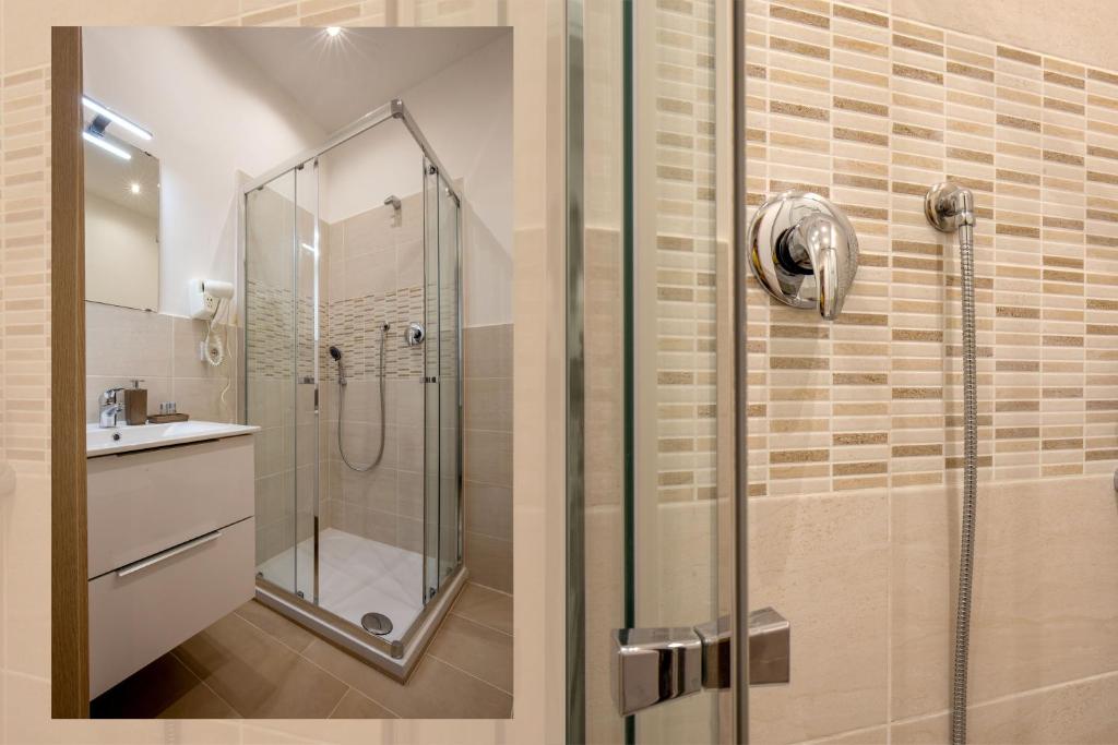 A bathroom at Domus Veneto Rome