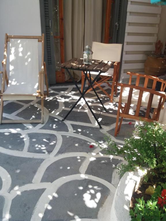 Balkón nebo terasa v ubytování poros apartment in garden