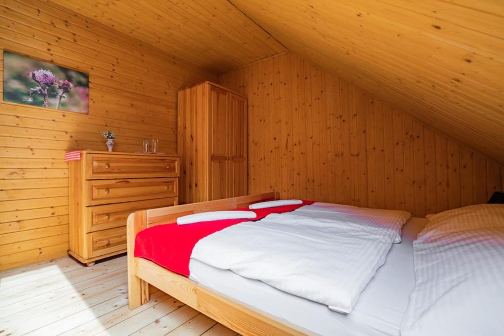 Postel nebo postele na pokoji v ubytování Chata Magurka
