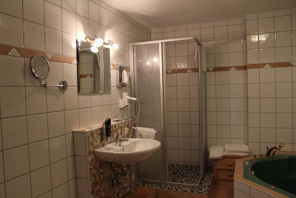 Koupelna v ubytování Hotel Gardenia