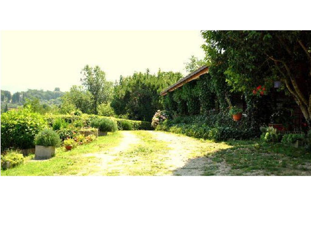 a dirt road in a garden with a house at Le Acacie Felici in Terni