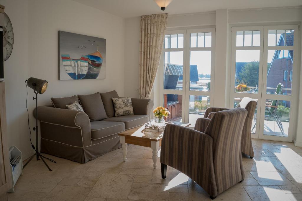 Posezení v ubytování Landhaus am Binnensee