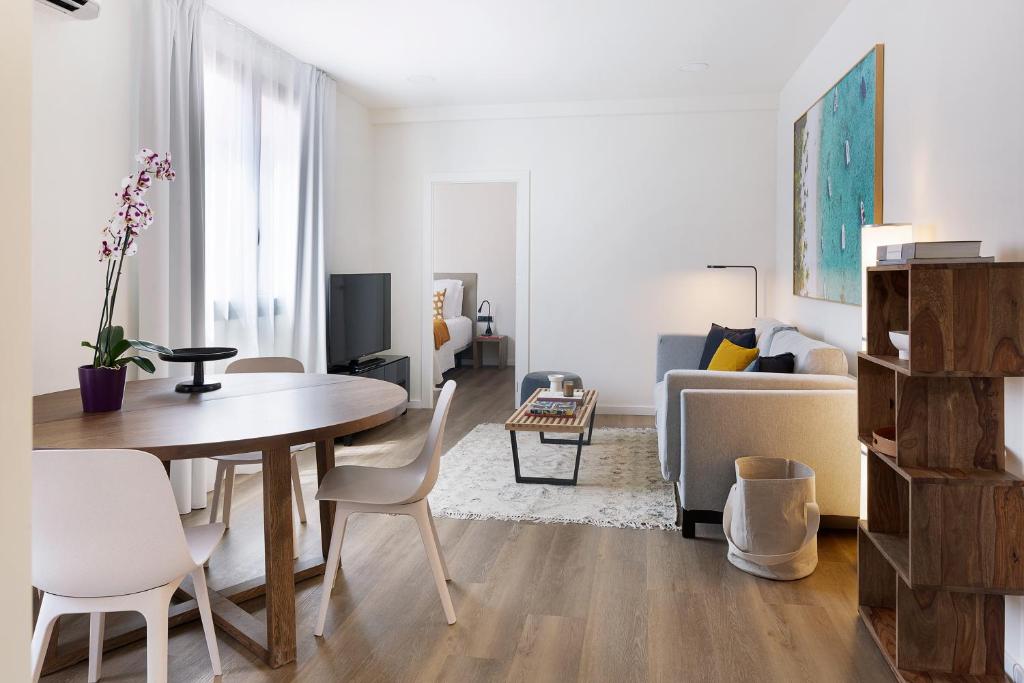 TV a/nebo společenská místnost v ubytování C211 Barcelona Apartments