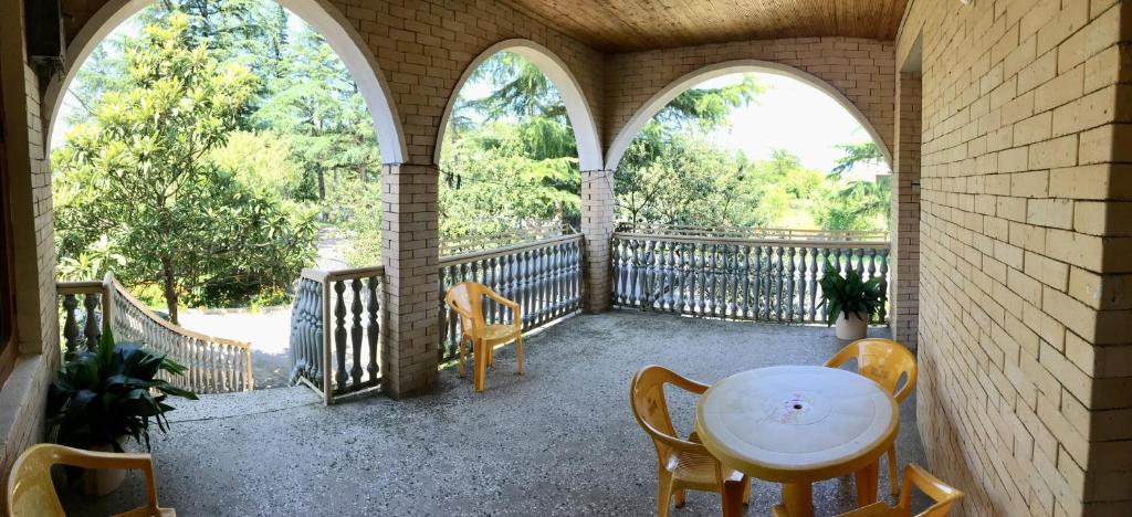 Balkón nebo terasa v ubytování Hause