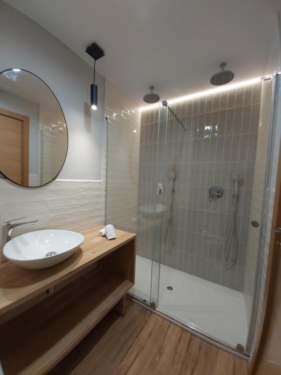 Koupelna v ubytování Habital Suites