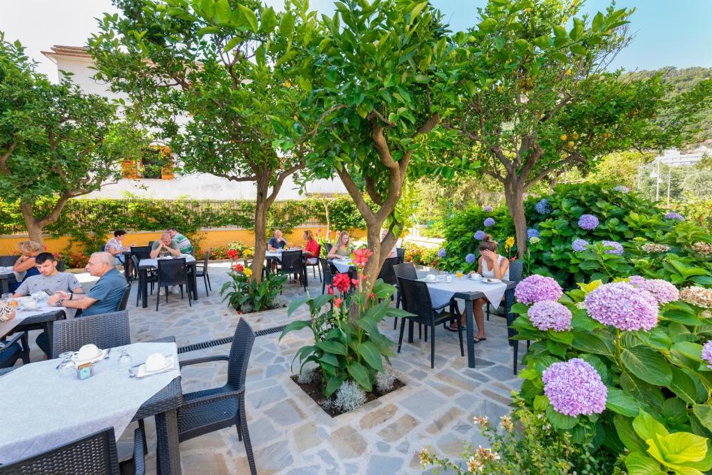 A garden outside Hotel Leone