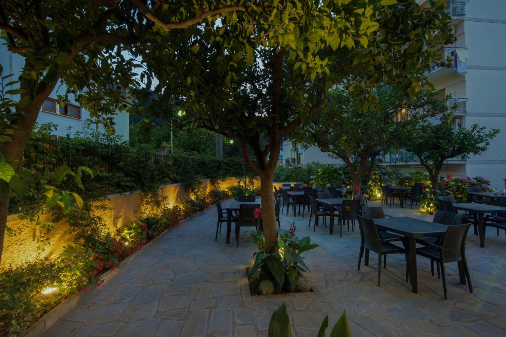 A garden outside Hotel Leone