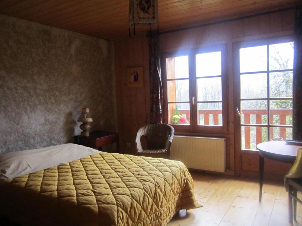 Postel nebo postele na pokoji v ubytování Crouzet