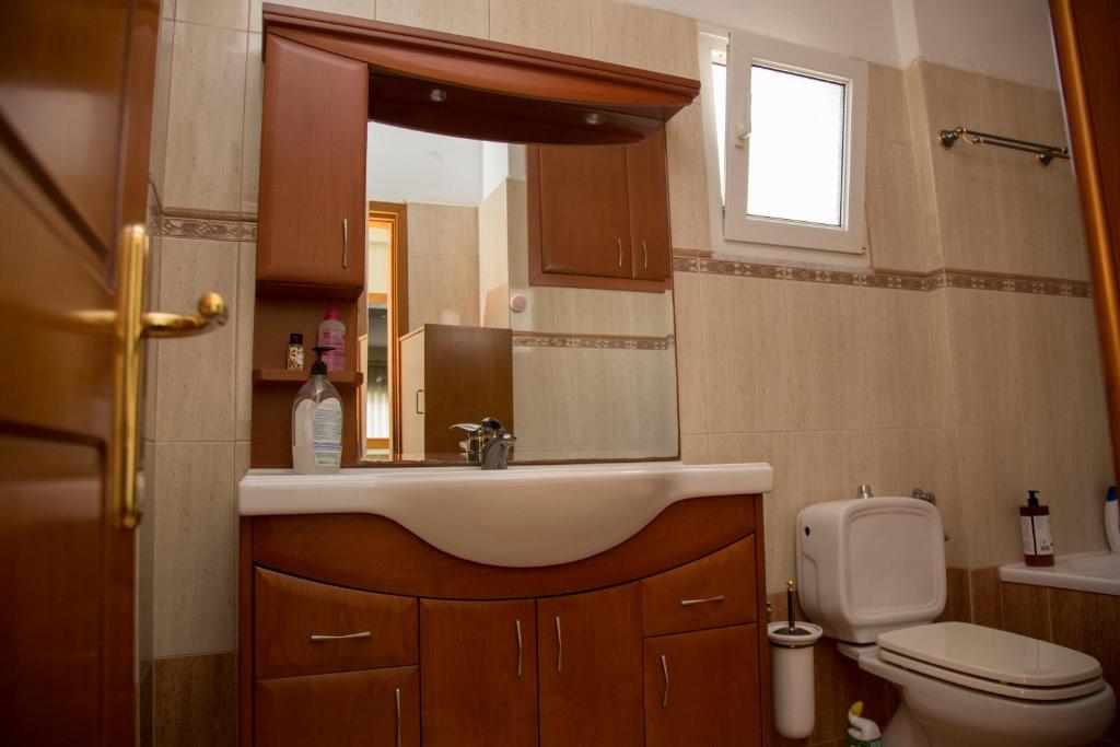 Koupelna v ubytování Veta's spacious central apartment