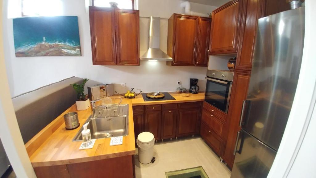 Kuchyň nebo kuchyňský kout v ubytování Amaranti House n Art