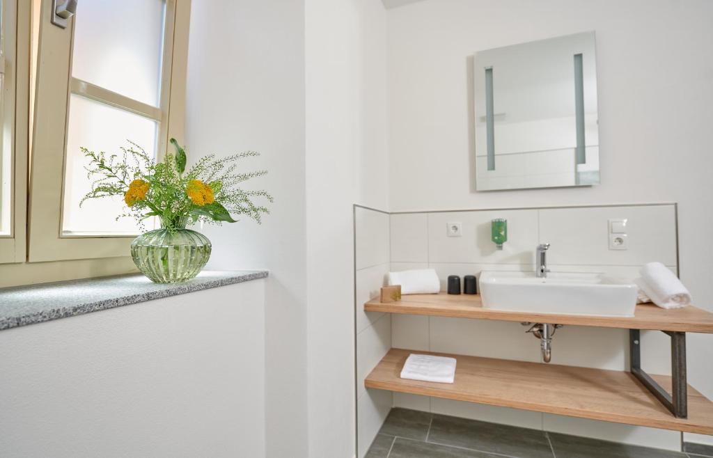 Koupelna v ubytování Hotel & Restaurant Herzstück Waldkirchen