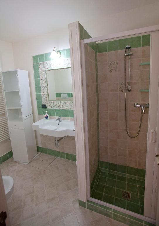 Koupelna v ubytování Residencefusaro appartamenti Specchia