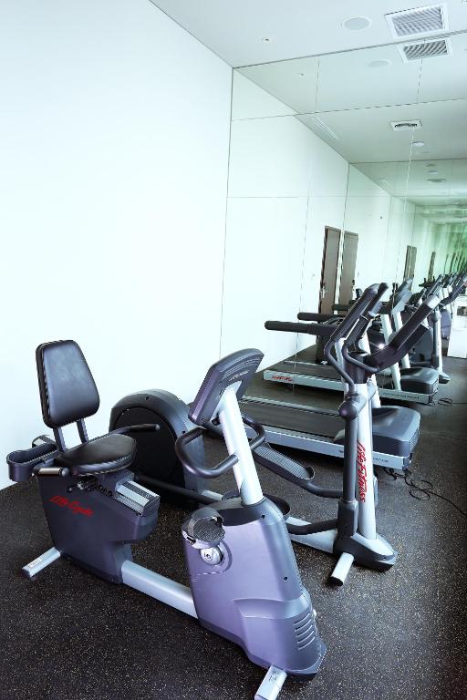 Fitness centrum a/nebo fitness zařízení v ubytování AONE Hotel