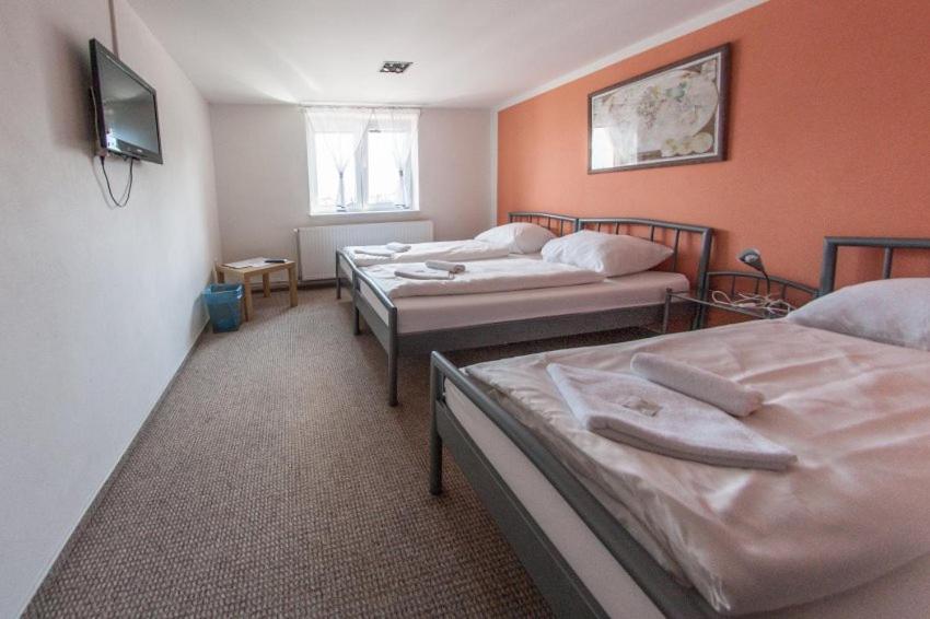 Postel nebo postele na pokoji v ubytování Penzion SLANINA