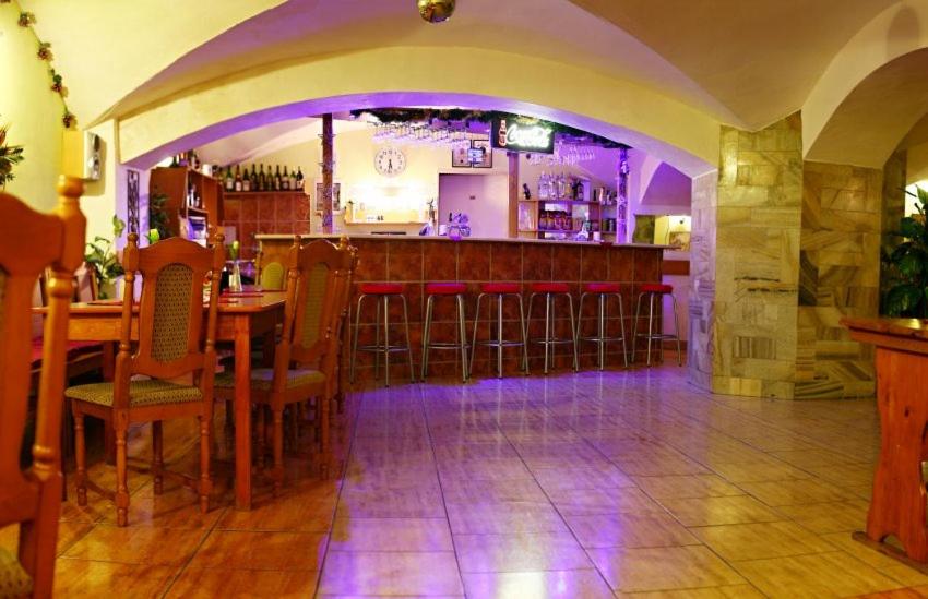Lounge nebo bar v ubytování Penzion SLANINA