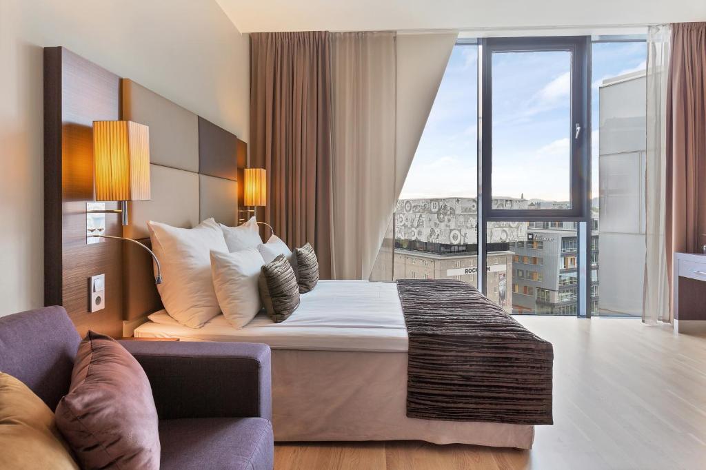 Clarion Hotel Trondheim客房内的一张或多张床位