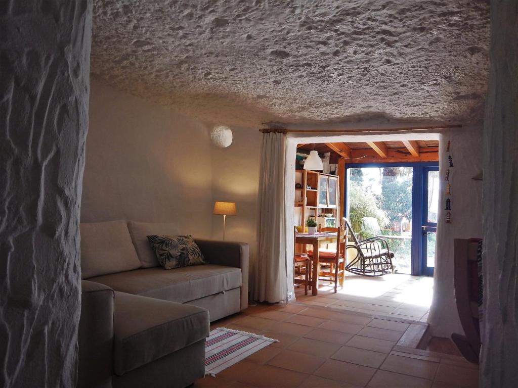 Posezení v ubytování Vivelorural casa La Cuevita, Santa Brígida