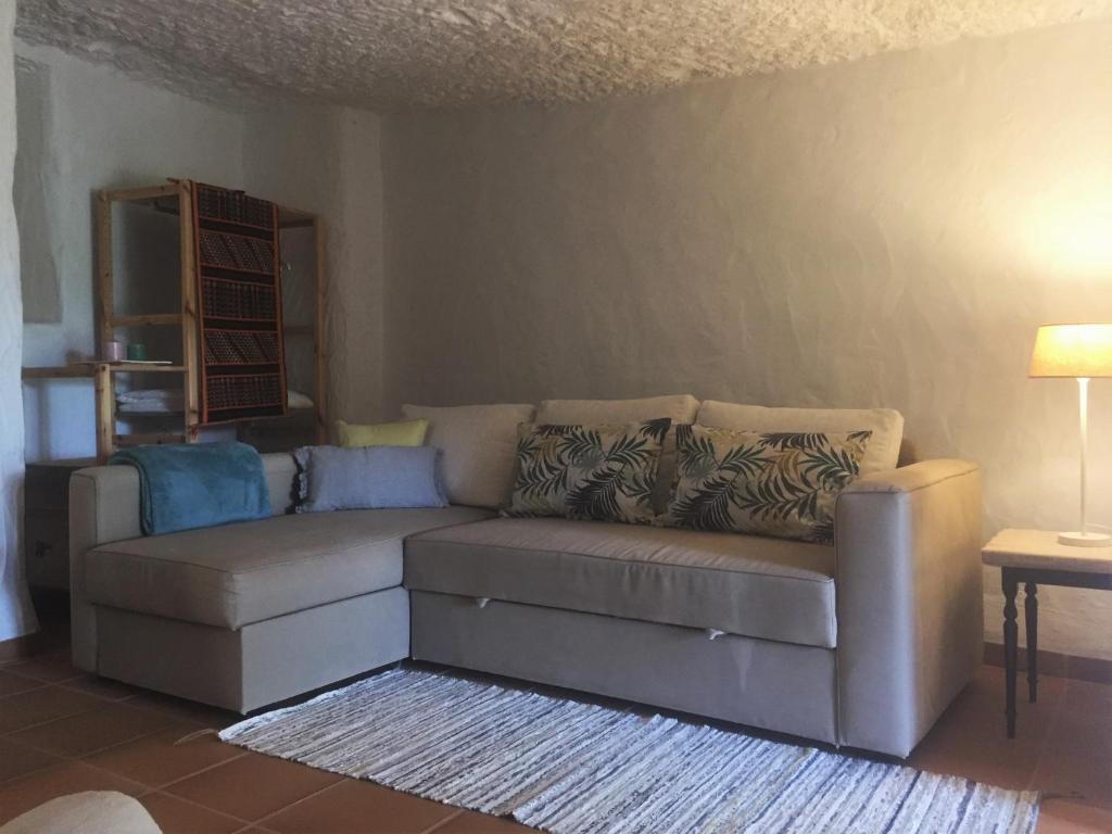 Posezení v ubytování Vivelorural casa La Cuevita, Santa Brígida