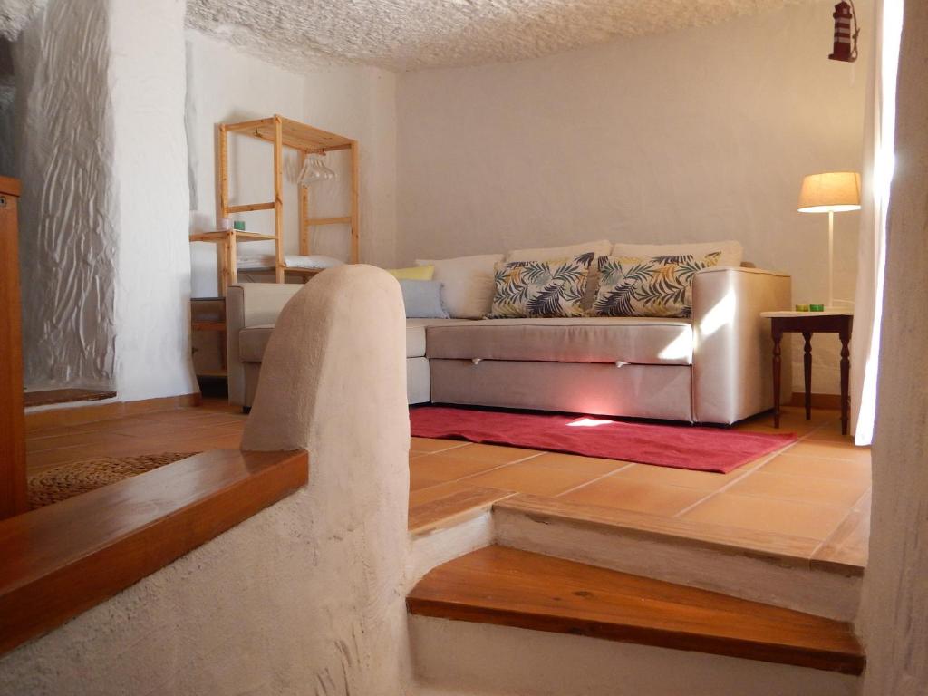 Posezení v ubytování Vivelorural casa La Cuevita, Santa Brígida