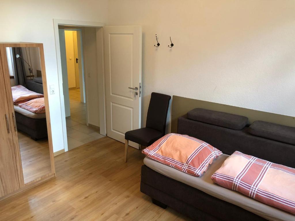 Postel nebo postele na pokoji v ubytování Hof Jüttmann