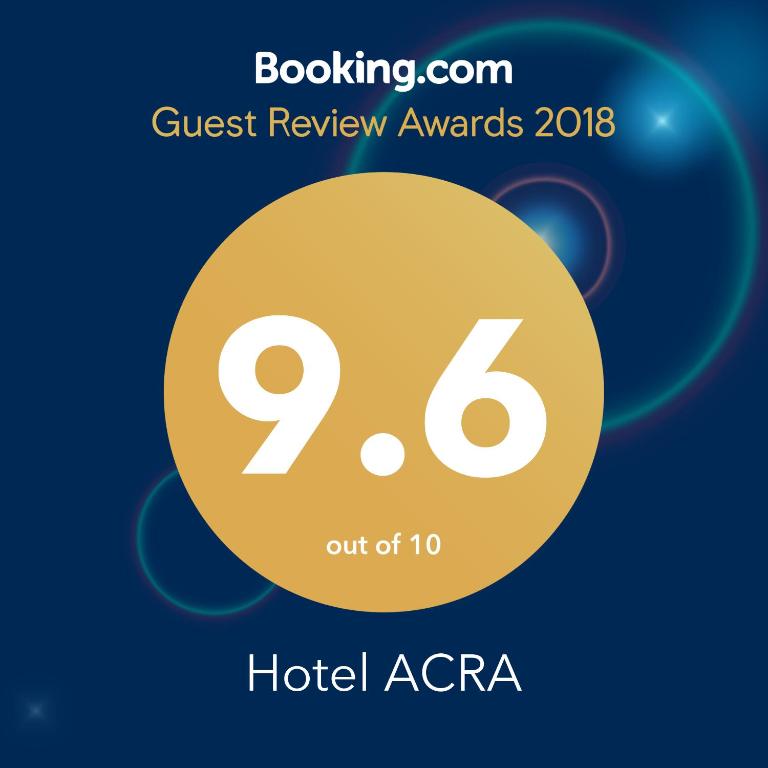 Certifikát, hodnocení, plakát nebo jiný dokument vystavený v ubytování Hotel ACRA