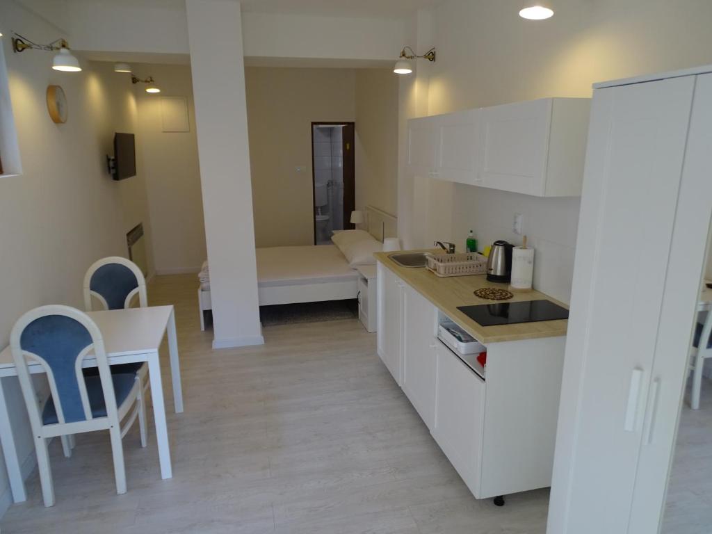 Kuchyňa alebo kuchynka v ubytovaní Job studio apartments