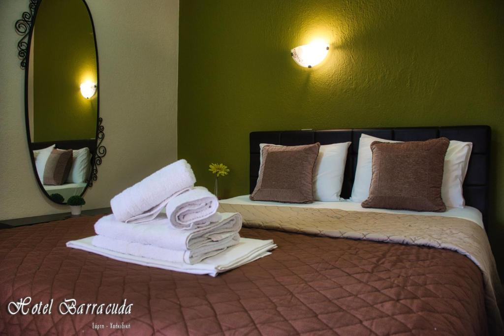 Postel nebo postele na pokoji v ubytování Hotel Barracuda